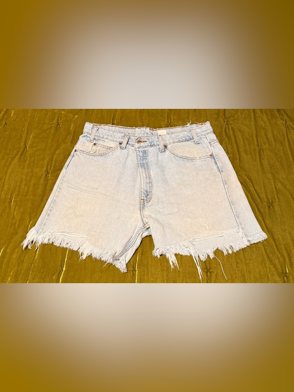 Vintage Levi's 505 Light Blue Frayed Denim Shorts